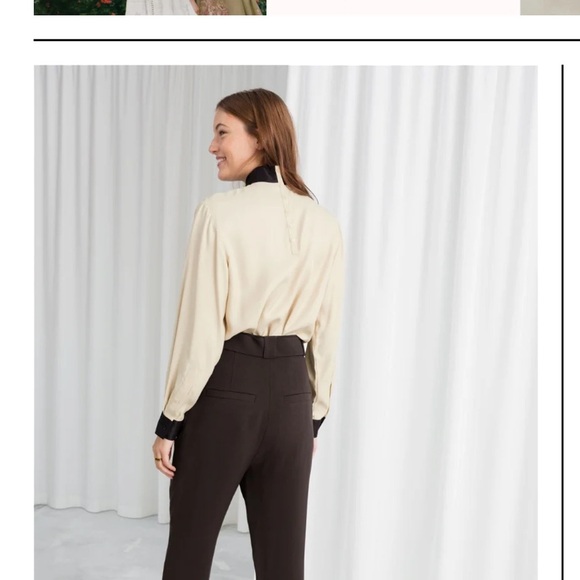 & Other Stories Satin Polo Shirt - Size 2 - Picture 6 of 15